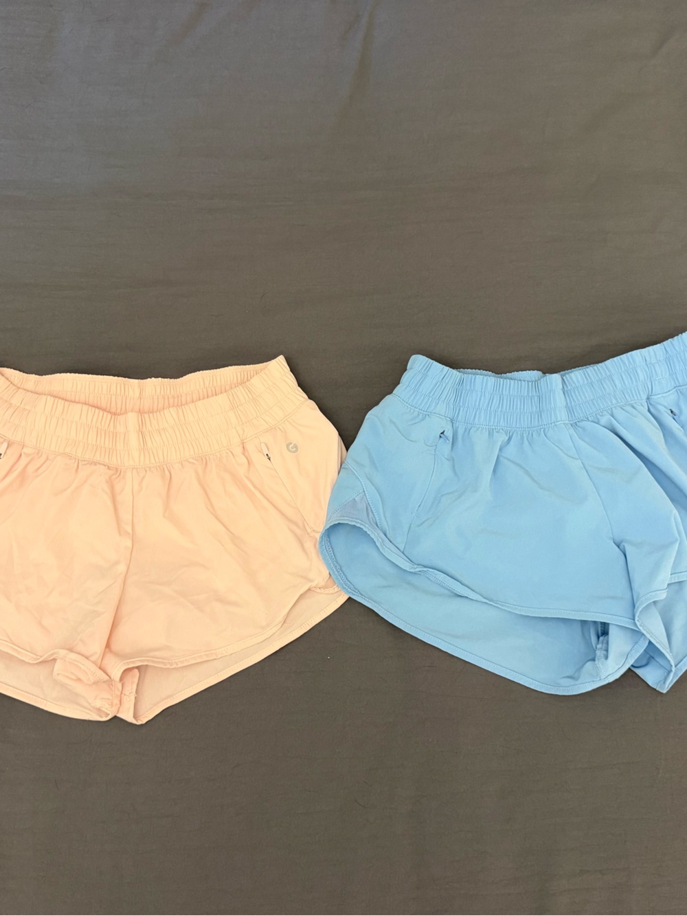 SHEIN Lightweight Elastic-Waist Shorts in Light Pink and Light Blue